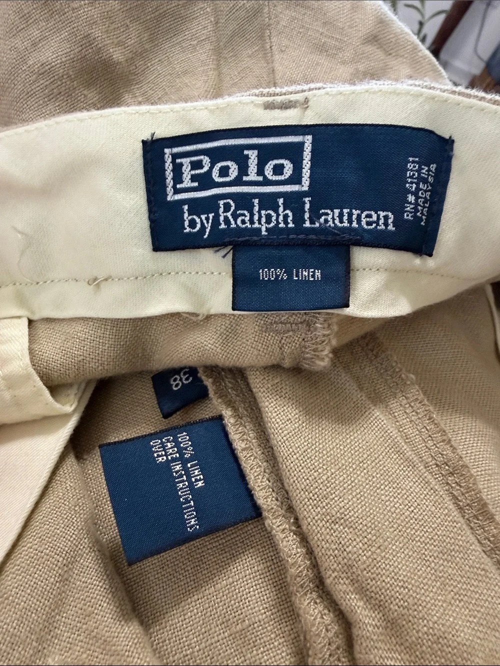 Polo Ralph Lauren men’s linen shorts size 38